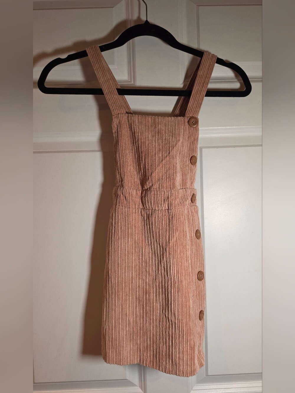 Art Class Corduroy Pinafore Dress in Blush Pink 6/6X